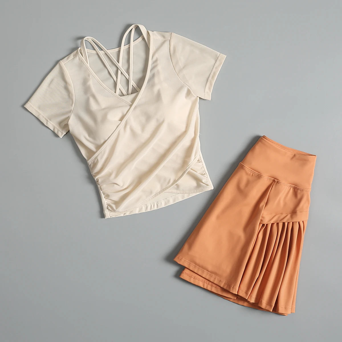 Tennis sports suit for women in summer slim slim yoga quick-drying breathable clothes outdoor badminton fitness exercise clothes