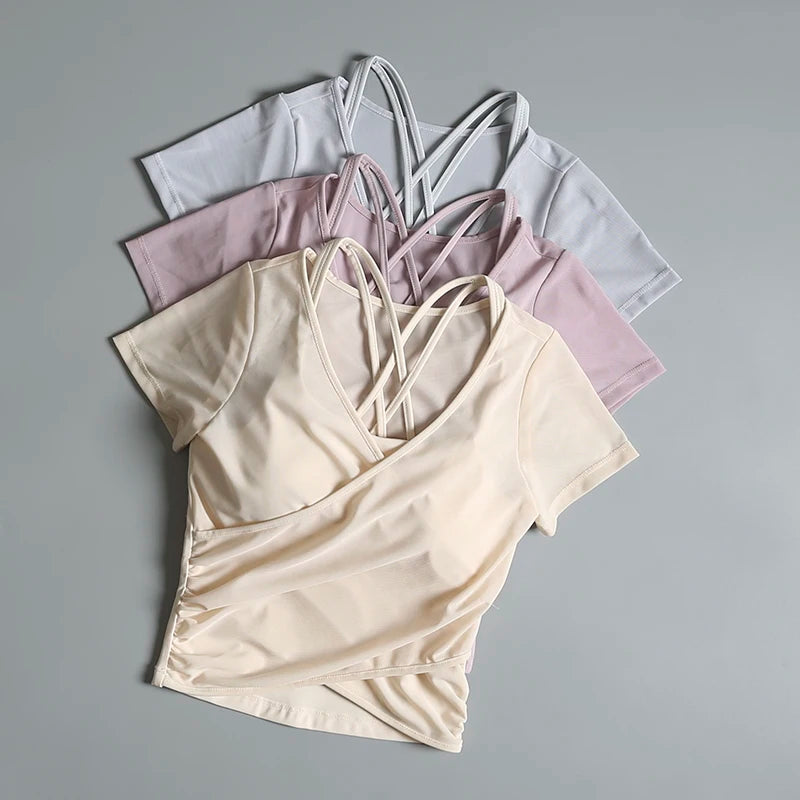 Tennis sports suit for women in summer slim slim yoga quick-drying breathable clothes outdoor badminton fitness exercise clothes