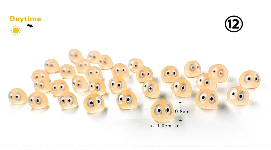 Luminous Briquettes Elfs Black Ball Sprite Duck Figurine Home Decor Glowing Miniature Fairy Garden Decoration Accessories Modern