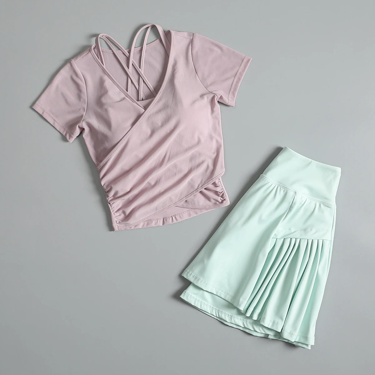 Tennis sports suit for women in summer slim slim yoga quick-drying breathable clothes outdoor badminton fitness exercise clothes