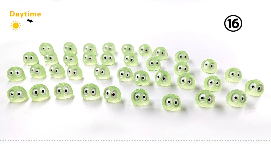 Luminous Briquettes Elfs Black Ball Sprite Duck Figurine Home Decor Glowing Miniature Fairy Garden Decoration Accessories Modern