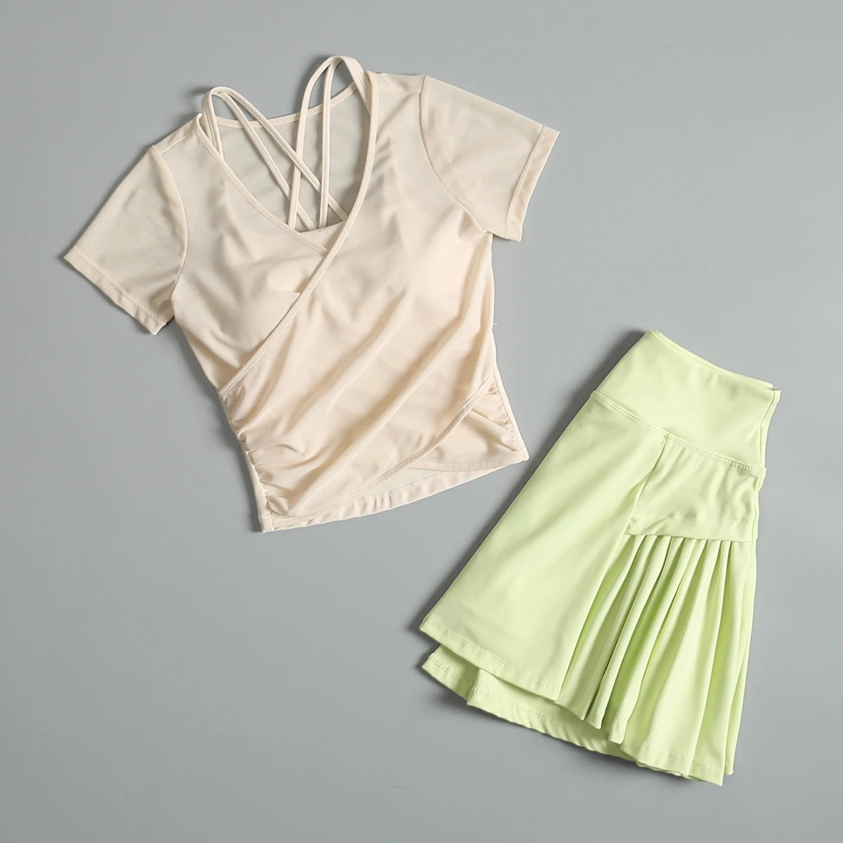 Tennis sports suit for women in summer slim slim yoga quick-drying breathable clothes outdoor badminton fitness exercise clothes