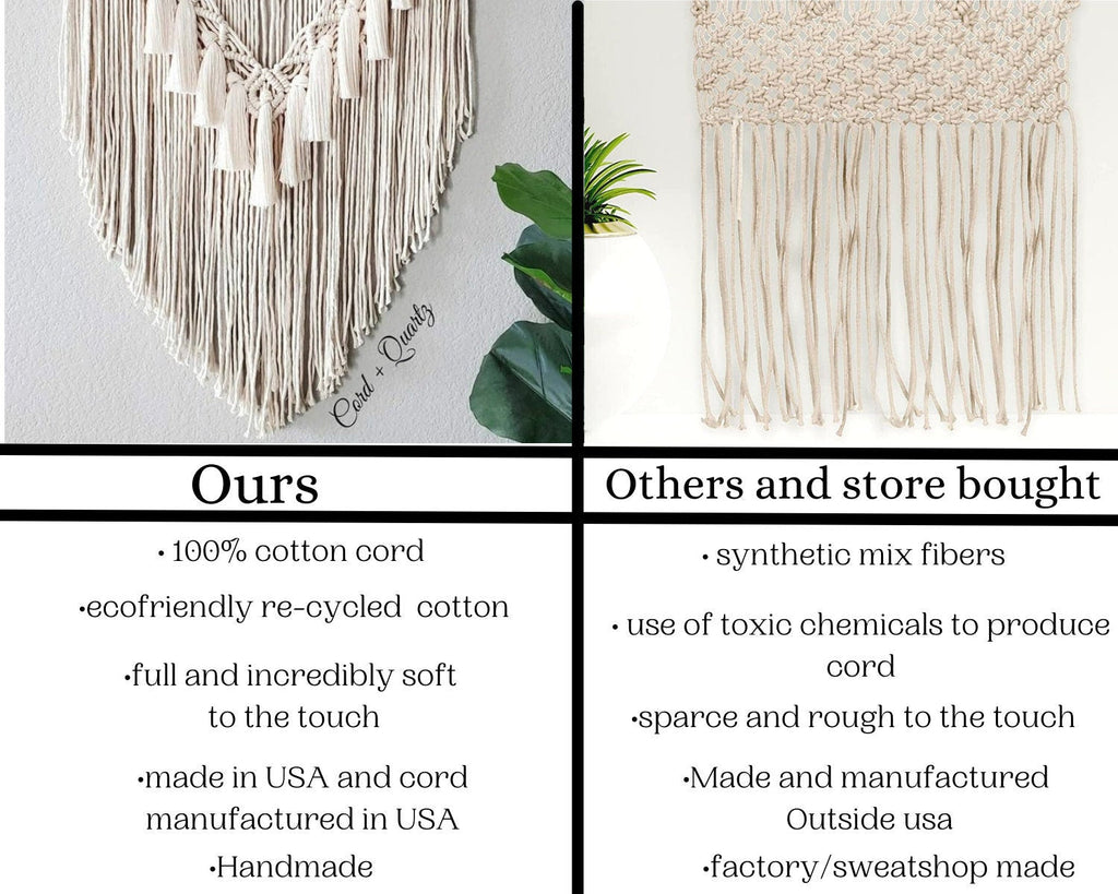 *Clearance* Hand painted macrame botanical wall hanging. Ready to ship.