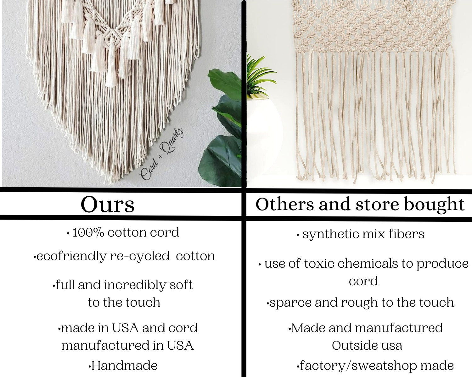 *Clearance* Hand painted macrame botanical wall hanging. Ready to ship.